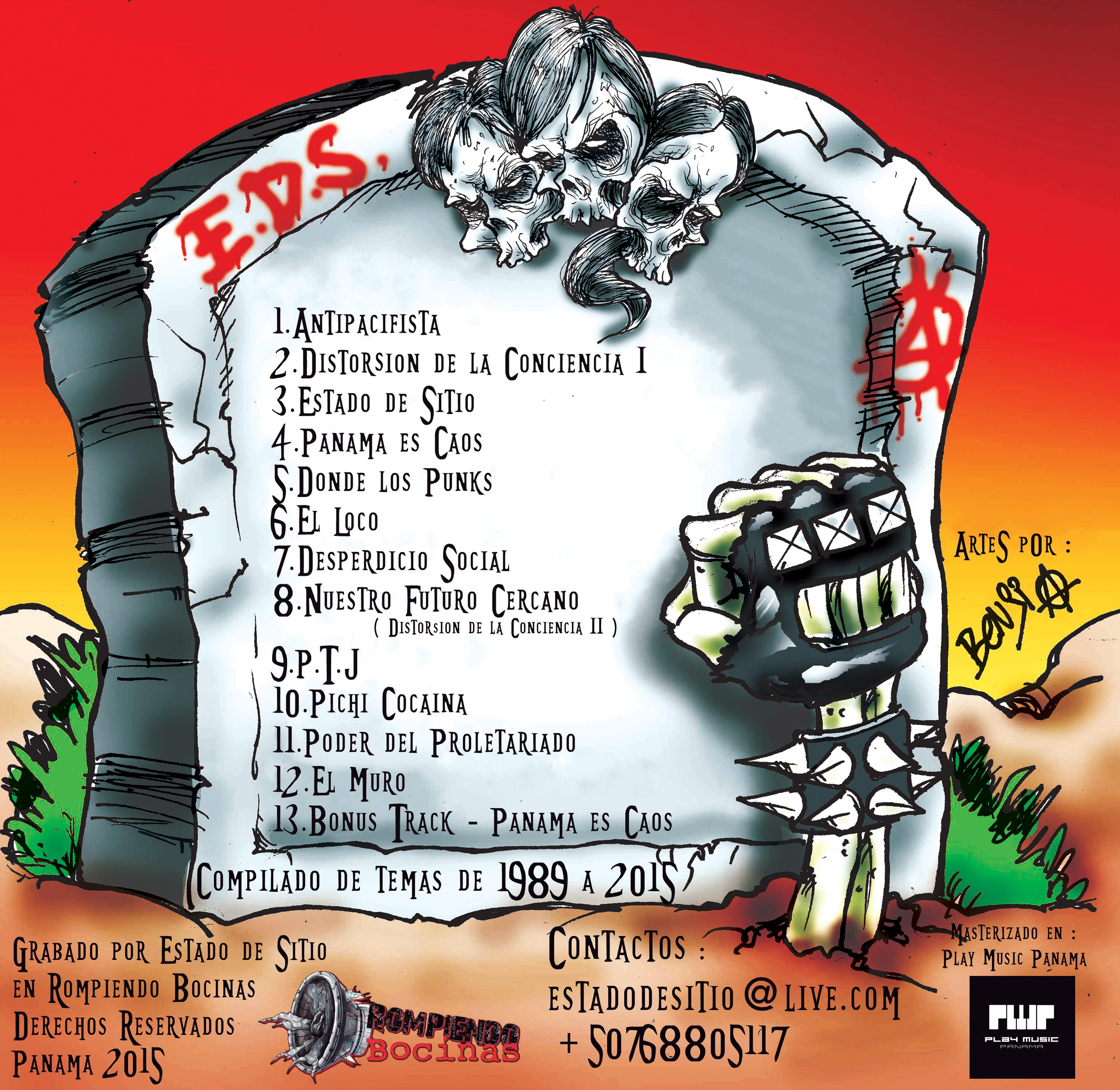 Contraportada CD Estado de Sitio